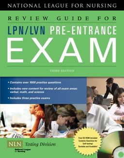 Review Guide for LPN/LVN Pre-Entrance Exam, 3rd Edition - National League for Nursing (NLN)